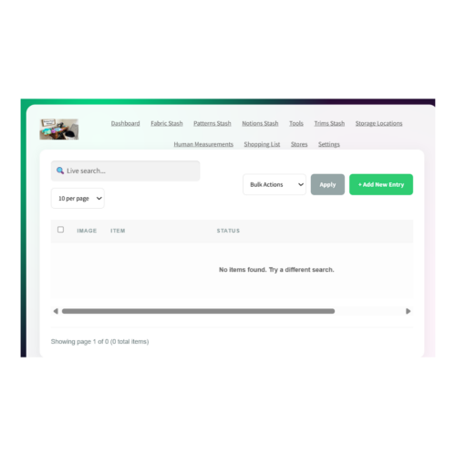 Sewing Project Manager