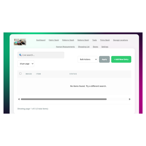 Sewing Project Manager