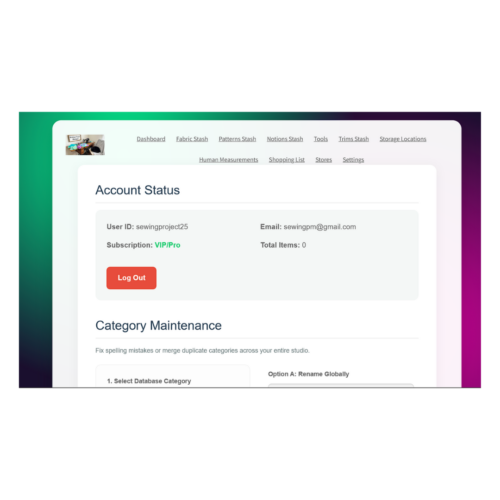 Sewing Project Manager